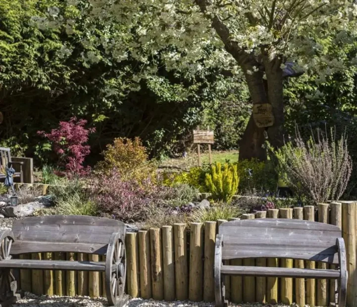 Landscaped garden at Albany nursing home in Headington