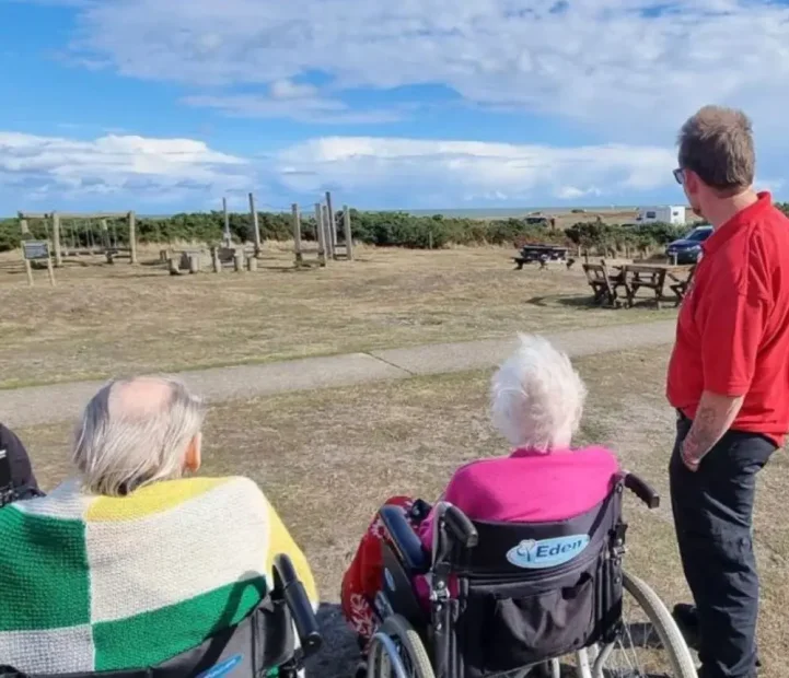 Residents enjoying a day trip from Aldringham Court nursing home