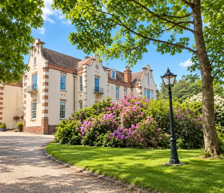 Aldringham Court care home exterior and landscaped gardens