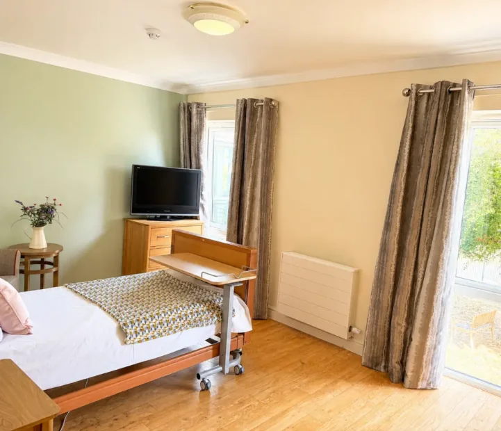 Bright bedroom at Avon Lodge Nursing Home in Kingswood, Bristol