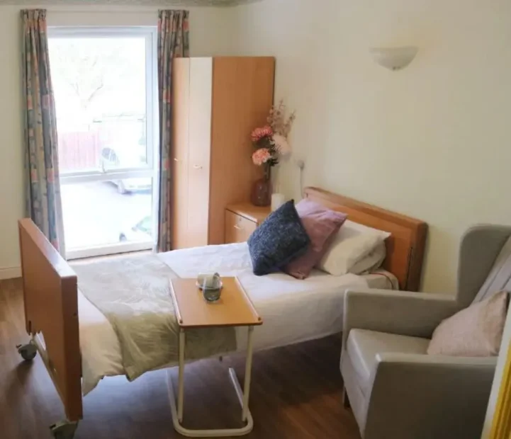 Comfortable resident bedroom at Avon Lodge nursing home in Kingswood