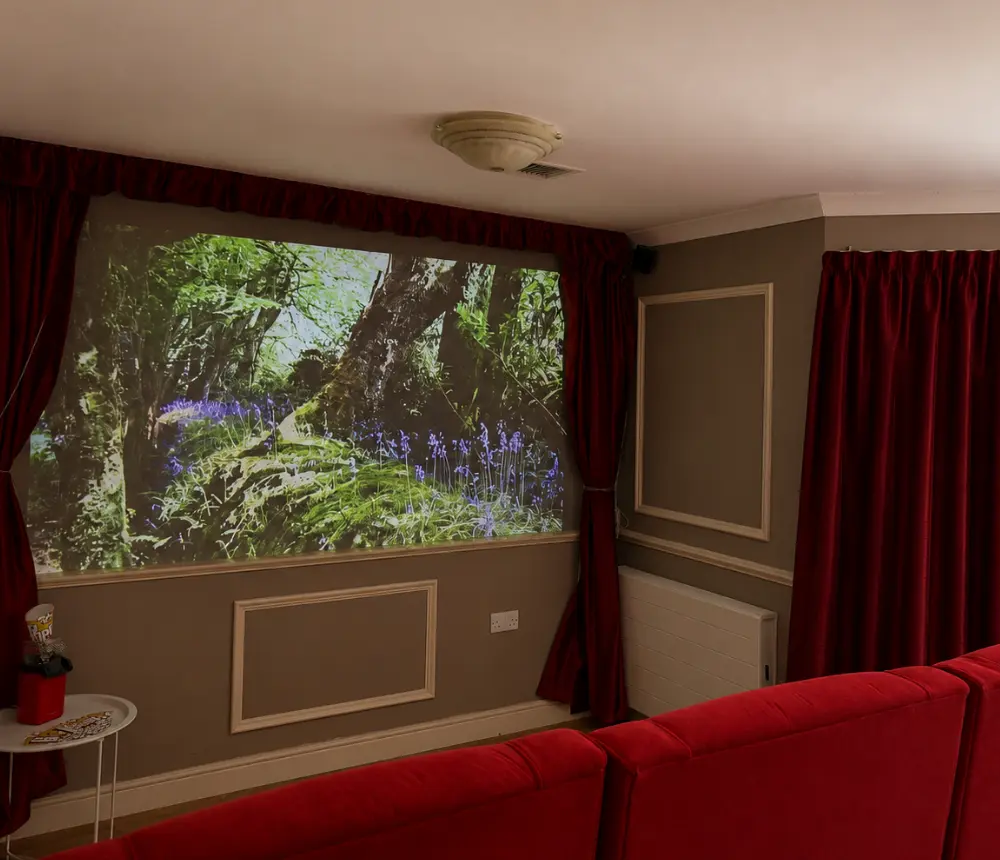 Cinema room at Avon Lodge Nursing Home in Kingswood, Bristol
