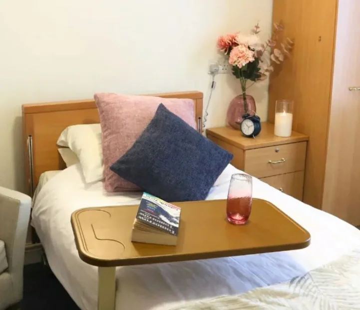 Cosy resident bedroom at Avon Lodge nursing home in Kingswood