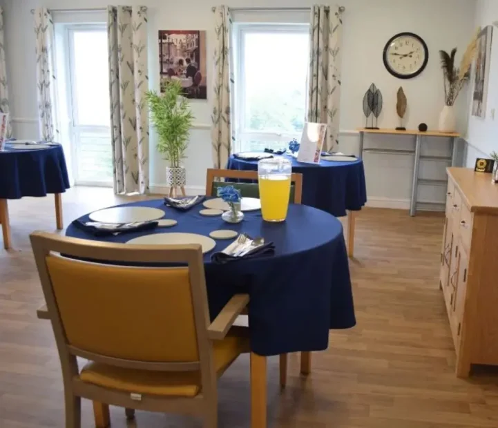 Dining room at Avon Lodge nursing home in Kingswood, Bristol