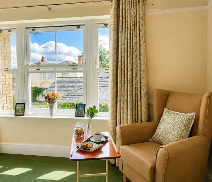 Comfortable seating area at Barking Hall Nursing Home in Barking, Suffolk