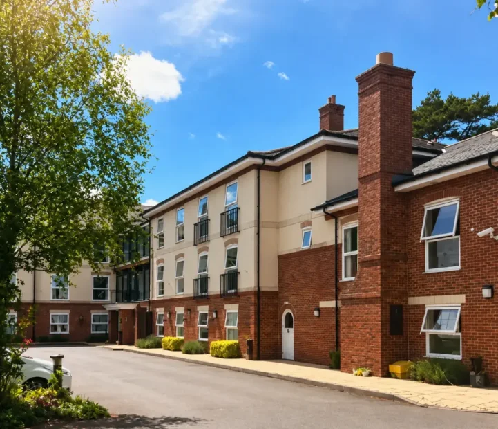 Exterior of Blandford Grange Care Home in Blandford Forum, Dorset