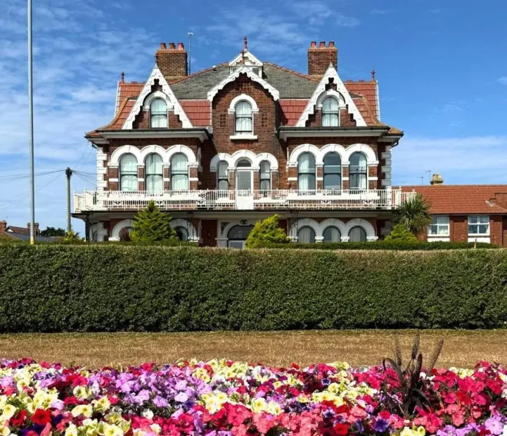 Front entrance of The Gables care home in Great Yarmouth offering residential, dementia and respite care.