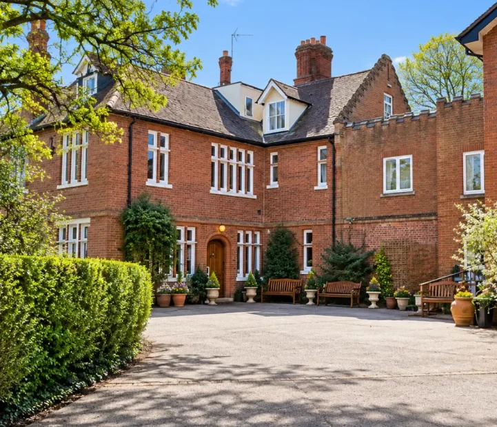 Exterior of Oaklands House care home in Southwold