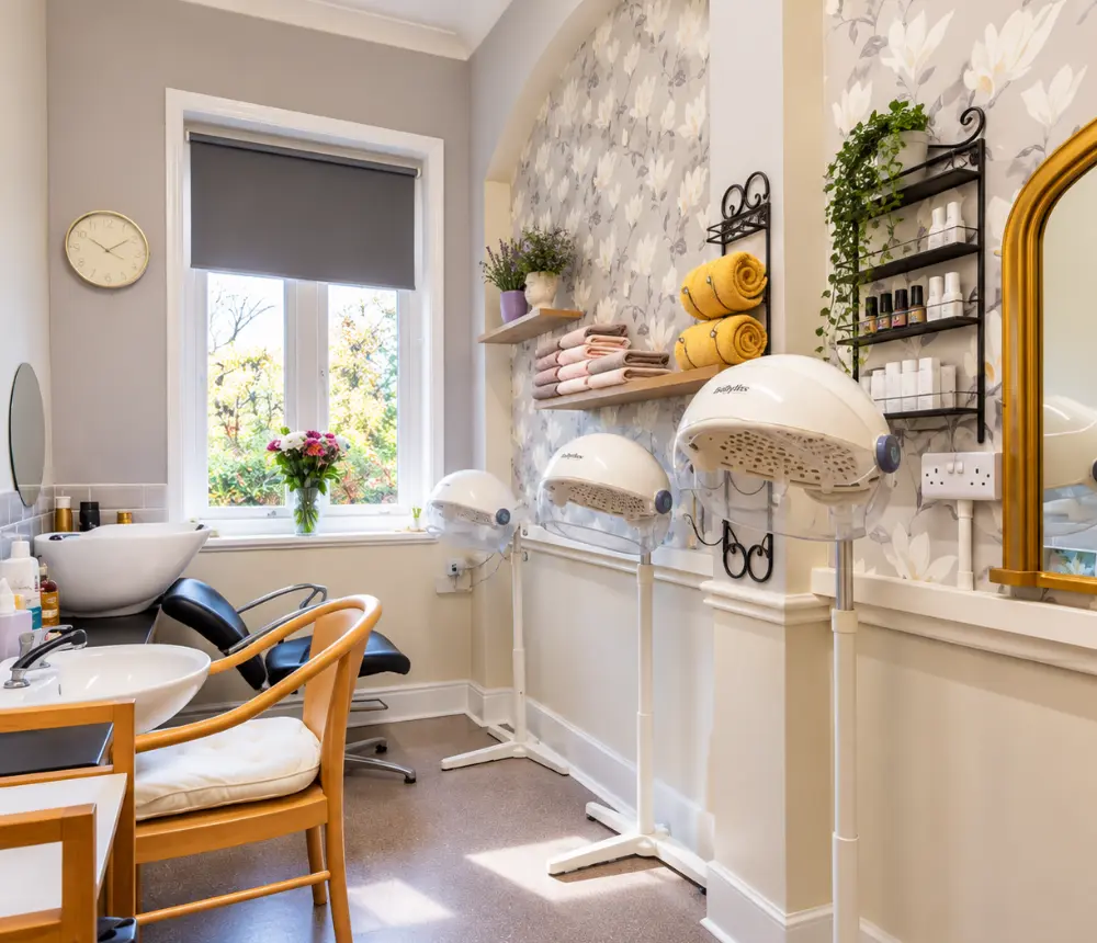 Hair salon at Oaklands House care home