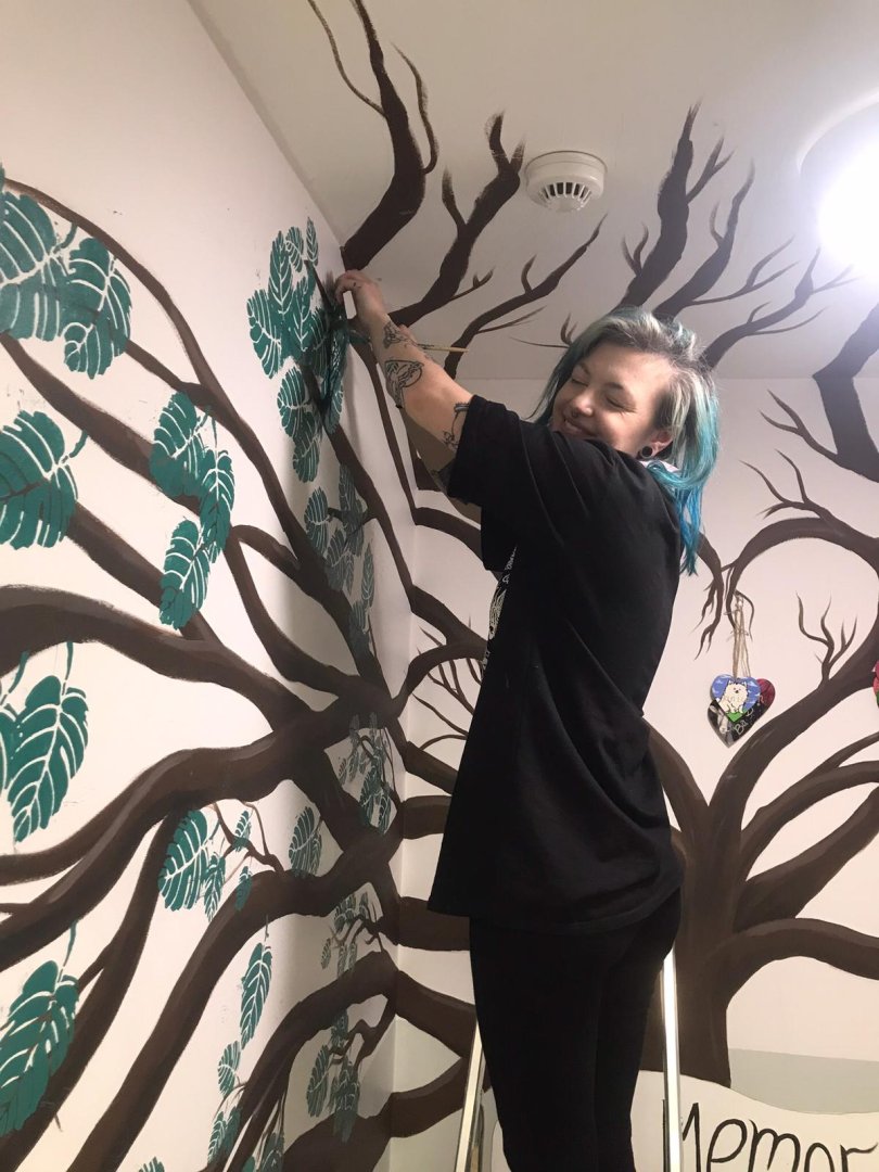 Residents and relatives request a memory tree at Handford House